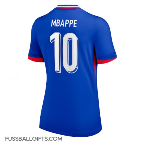 Frankreich Kylian Mbappe #10 Fußballbekleidung Heimtrikot Damen EM 2024 Kurzarm